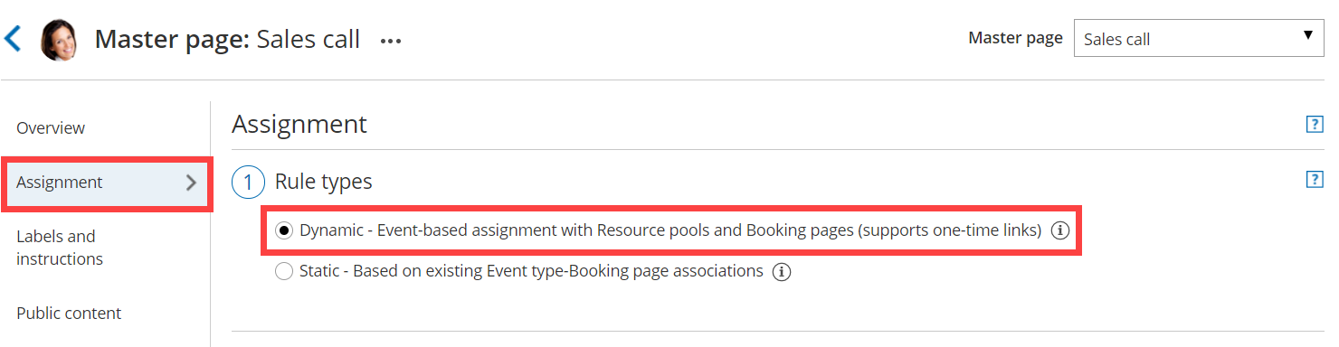 Figure 2: Select Dynamic as the Rule type