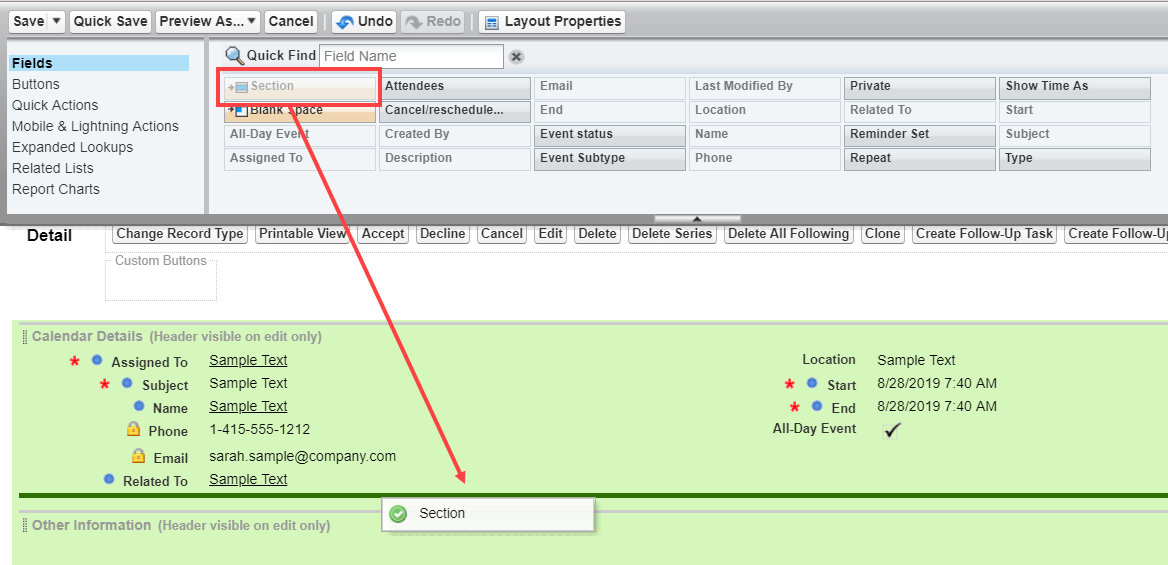 create custom field in event object salesforce